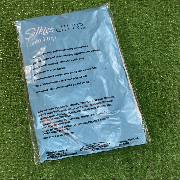 Silkies Ultra Control Top Ultra Sheer Legs Off Black Women’s Large - Picture 2 of 3